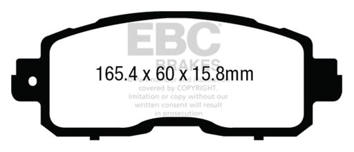 EBC greenstuff brake pads front part DP23011 fits 2013 Nissan Altima 2 5 L33 Sedan