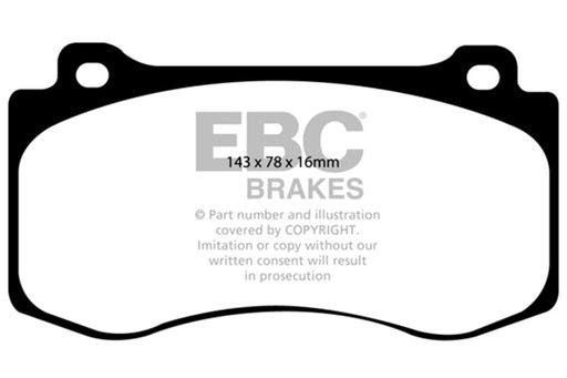 EBC redstuff brake pads front fits 2005 10 Chrysler 300c 6 1 Srt8