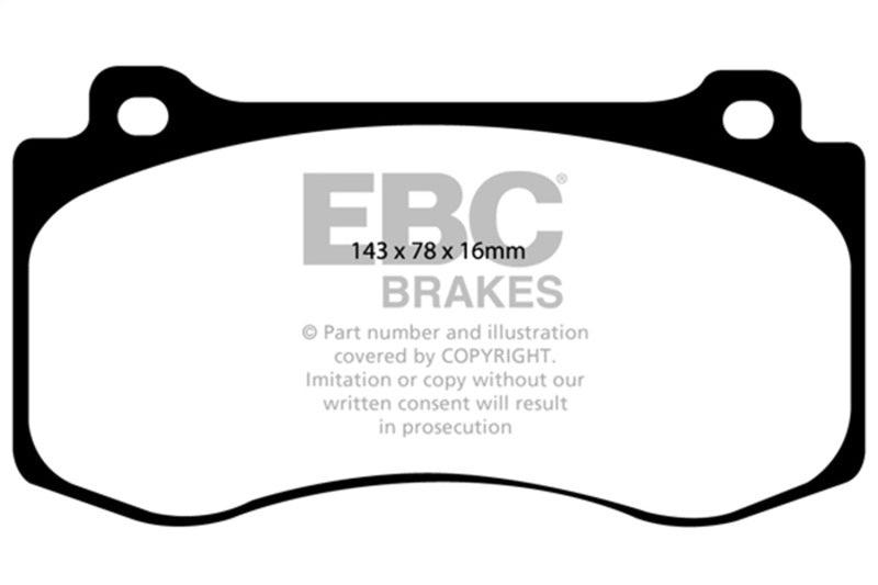 EBC yellowstuff brake pads front fits 2005 10 Chrysler 300c 6 1 Srt8
