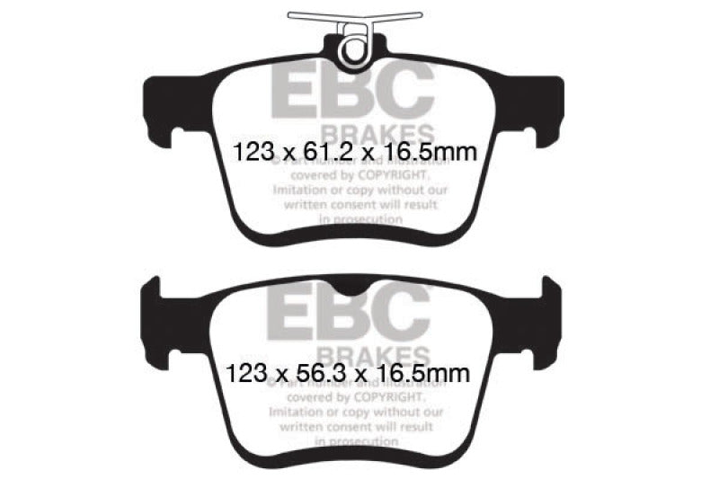 EBC greenstuff brake pads rear part DP62153 fits 2017 Volkswagen Atlas 2 0l Turbo