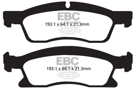 EBC greenstuff brake pads front part DP62136 fits 2013 Dodge Durango 5 7