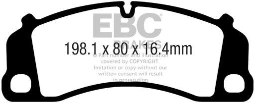 EBC redstuff brake pads front fits 2016 Porsche 911 991 992 Carrera S 3 0tt Cast Iron