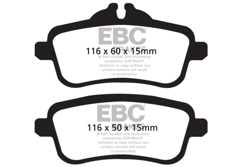 EBC redstuff brake pads rear fits 2014 Mercedes Benz Cla45 Amg 2 0 Turbo