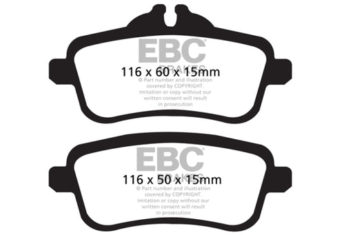 EBC greenstuff brake pads rear part DP62137 fits 2013 16 Mercedes Benz Gl350 3 0 Td