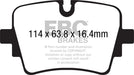 EBC yellowstuff brake pads rear fits 2014 Jaguar F Type Cast Iron
