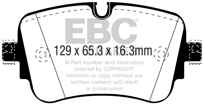 EBC yellowstuff brake pads rear fits 2016 18 Audi Q7