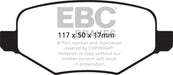 EBC greenstuff brake pads rear part DP61826 fits 2011 Ford Explorer 2 0 Turbo 2wd