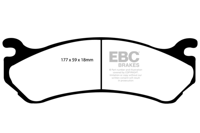EBC greenstuff brake pads part DP61304 fits 2002 Cadillac Escalade 5 3 Akebono