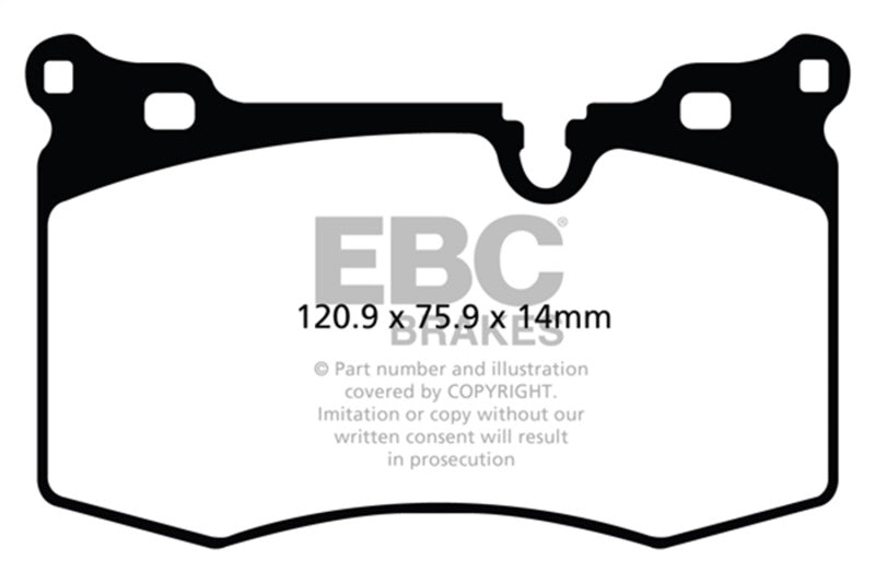 EBC redstuff brake pads front fits 2009 14 Mini Hardtop 1 6 Turbo J C Works