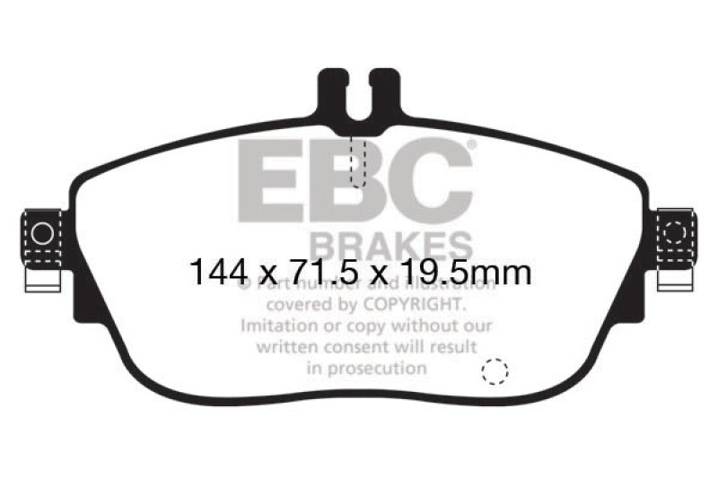EBC ultimax brake pads front part UD1694 fits 2013 Mercedes Benz Cla250 2 0 Turbo Ultimax2