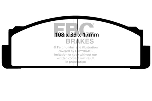 EBC greenstuff brake pads front part DP2116 fits 1968 83 Fiat 124 1 6