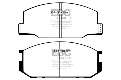 EBC yellowstuff brake pads front fits 1985 90 Lotus Esprit 2 2