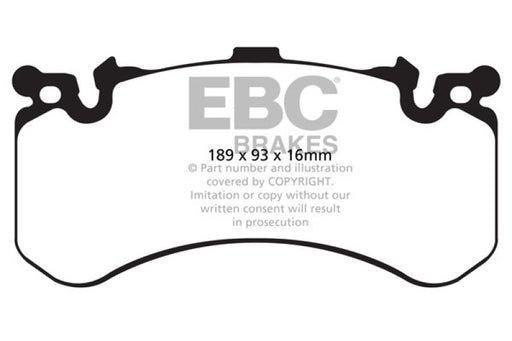 EBC yellowstuff brake pads front fits 2011 Audi A8 Quattro 6 3 Cast Iron
