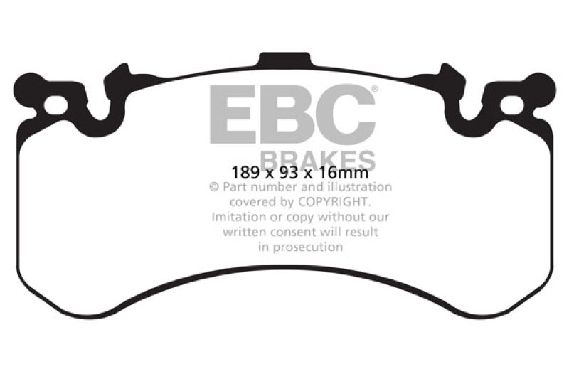 EBC yellowstuff brake pads front fits 2011 Audi A8 Quattro 6 3 Cast Iron