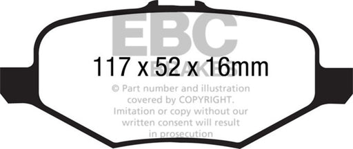 EBC greenstuff brake pads rear part DP61887 fits 2013 Ford Explorer 3 5 Twin Turbo 4wd