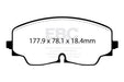EBC bluestuff brake pads front fits 2022 Volkswagen Golf R Mk8