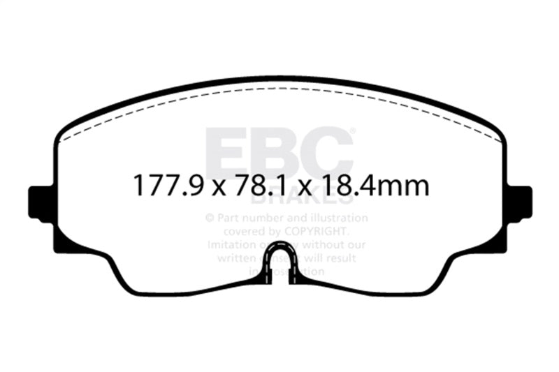 EBC bluestuff brake pads front fits 2022 Volkswagen Golf R Mk8