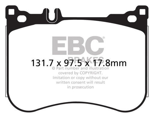 EBC redstuff brake pads front fits 2014 Mercedes Benz S550 4 7 Twin Turbo Amg Sport Pkg
