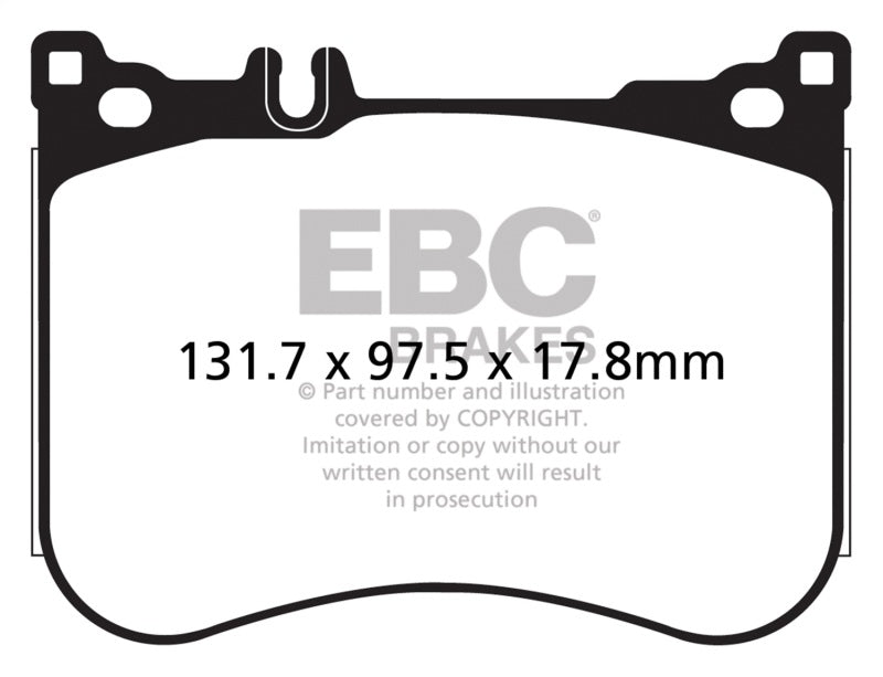 EBC redstuff brake pads front fits 2014 Mercedes Benz S550 4 7 Twin Turbo Amg Sport Pkg