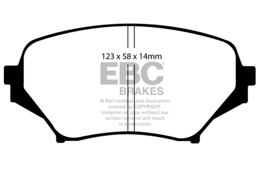 EBC yellowstuff brake pads front fits 2006 15 Mazda Miata Mx5 2 0