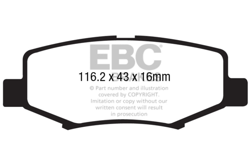 EBC yellowstuff brake pads rear fits 2006 11 Dodge Nitro 3 7