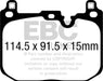 EBC yellowstuff brake pads front fits 2018 Bmw X2