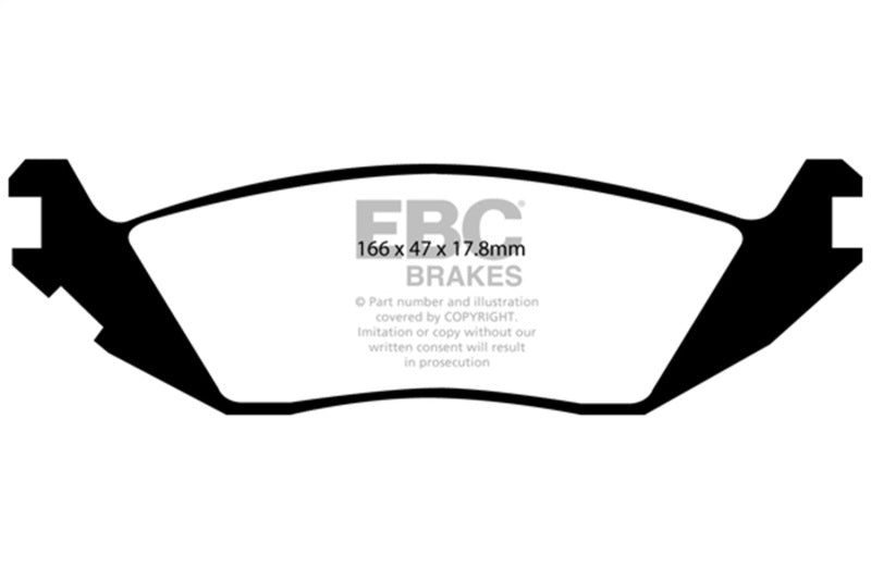 EBC greenstuff brake pads rear part DP61639 fits 2006 09 Chrysler Aspen 4 7