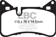 EBC yellowstuff brake pads rear fits 2014 Mercedes Benz C63 Amg W204 6 2
