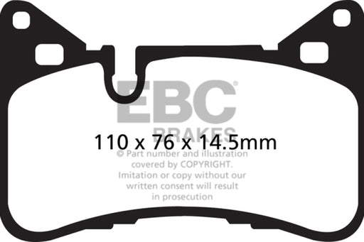 EBC redstuff brake pads rear fits 2014 Mercedes Benz C63 Amg W204 6 2