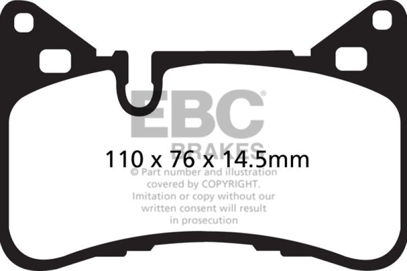 EBC redstuff brake pads rear fits 2014 Mercedes Benz C63 Amg W204 6 2