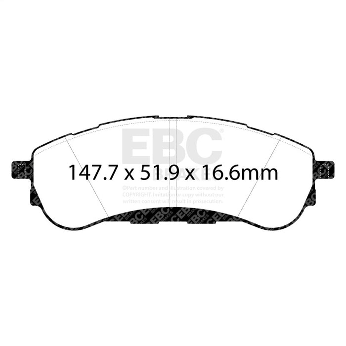 EBC yellowstuff brake pads rear fits 2019 Ford Ranger 2wd 2 3t