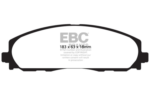 EBC brake pads front part ED91888 fits 2016 Chrysler Pacifica Ru 3 6l Extra Duty