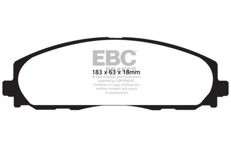 EBC yellowstuff brake pads front fits 2012 Chrysler Town Country 3 6