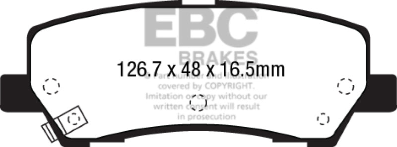 EBC redstuff brake pads rear fits 2015 Ford Mustang 2 3 Turbo