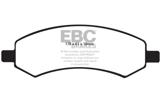 EBC greenstuff brake pads front part DP61738 fits 2006 09 Chrysler Aspen 4 7