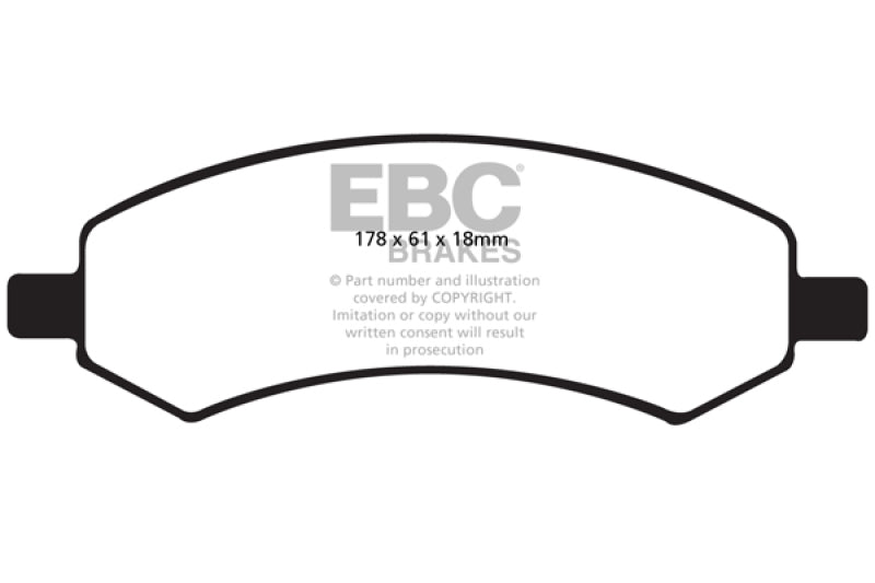 EBC greenstuff brake pads front part DP61738 fits 2006 09 Chrysler Aspen 4 7