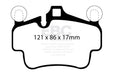EBC redstuff brake pads front fits 2007 08 Porsche 911 997 Cast Iron