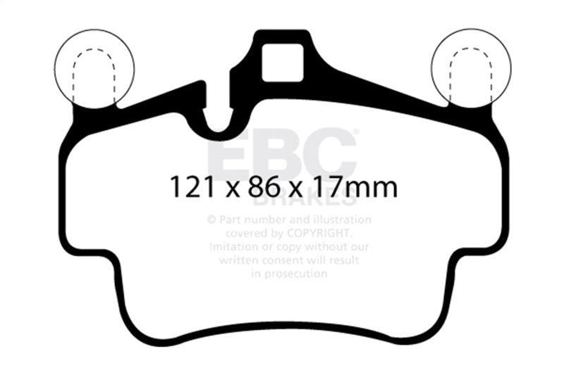 EBC redstuff brake pads front fits 2007 08 Porsche 911 997 Cast Iron