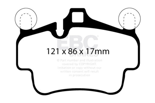 EBC yellowstuff brake pads front fits 2007 08 Porsche 911 997 Cast Iron