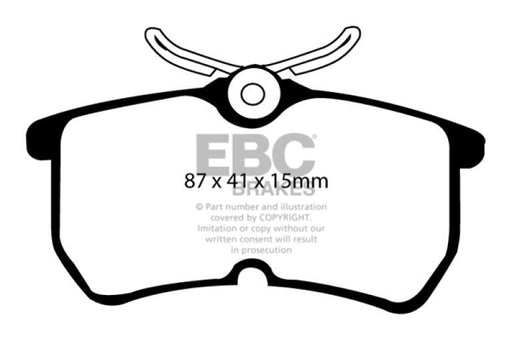 EBC yellowstuff brake pads rear fits 2013 Ford Fiesta 1 6 Turbo ST