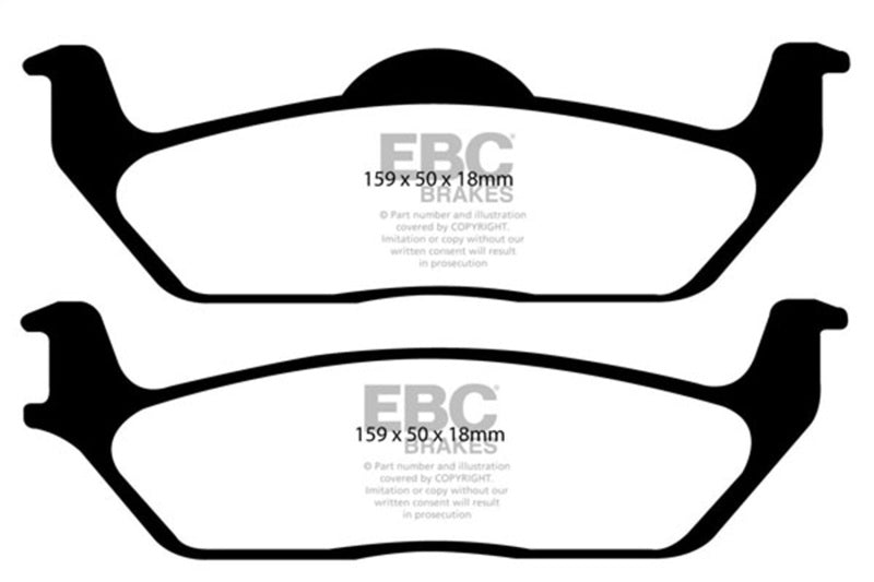 EBC greenstuff brake pads rear part DP61697 fits 2011 Ford F150 3 5 Twin Turbo 2wd 6 Lug