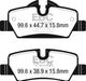 EBC redstuff brake pads rear fits 2014 Mini Hardtop 1 5 Turbo Cooper
