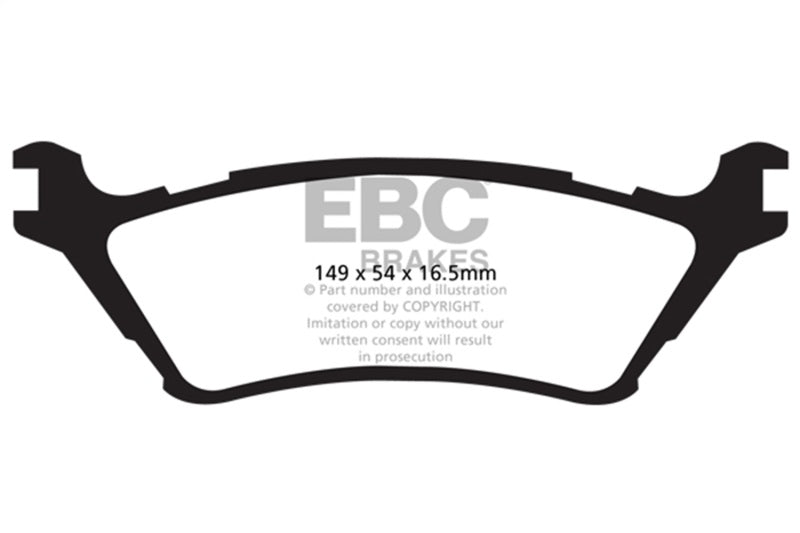 EBC greenstuff brake pads rear part DP61891 fits 2015 Ford F150 2 7 Twin Turbo 2wd