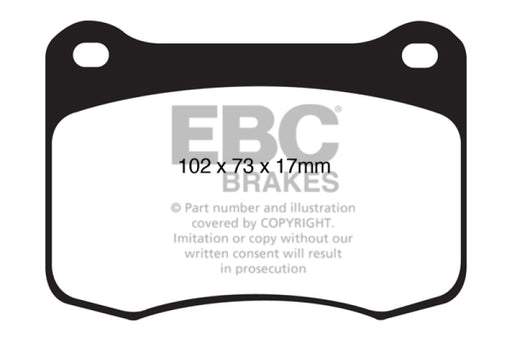EBC yellowstuff brake pads rear fits 2008 Lexus Is F 5 0