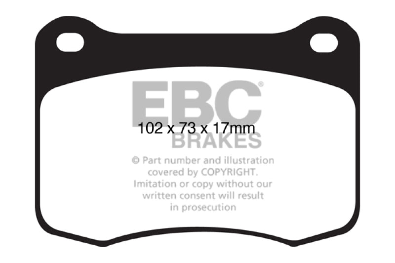 EBC yellowstuff brake pads rear fits 2008 Lexus Is F 5 0