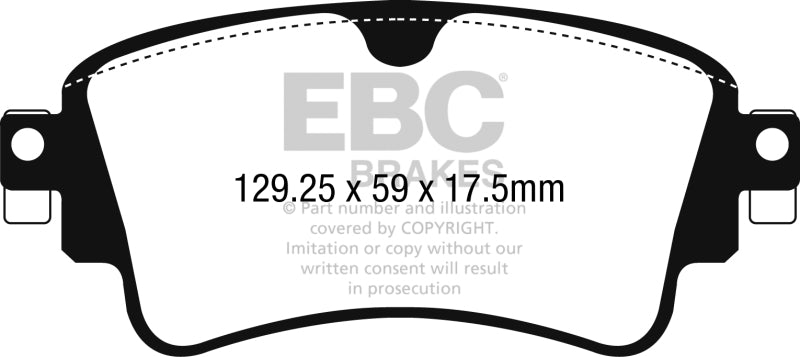 EBC yellowstuff brake pads rear fits 2017 18 Audi A4 A4 Quattro A5 Quattro