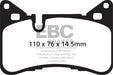 EBC yellowstuff brake pads rear fits 2014 Mercedes Benz C63 Amg W204 6 2