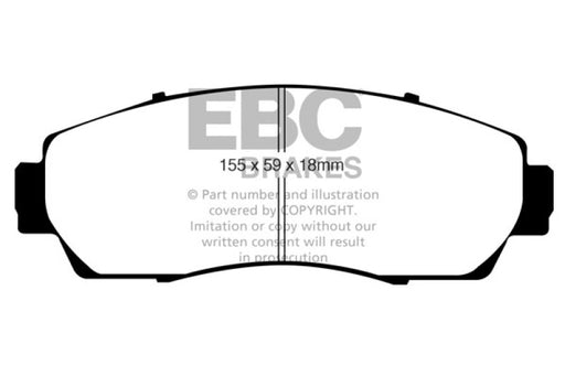 EBC greenstuff brake pads front part DP61743 fits 2007 11 Honda Cr V 2 4