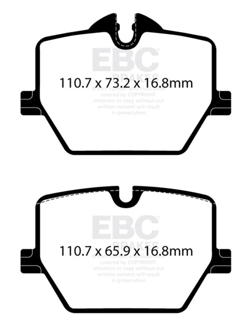 EBC yellowstuff brake pads rear fits 2019 Bmw Z4 G29