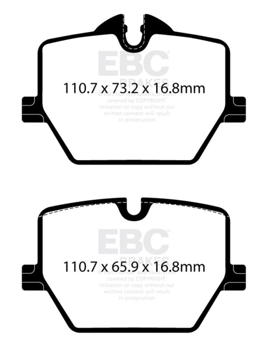 EBC yellowstuff brake pads rear fits 2019 Bmw Z4 G29